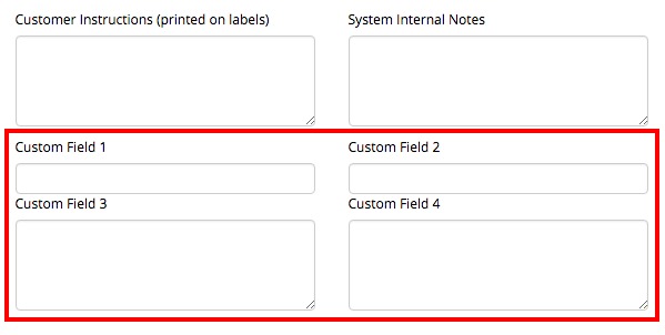 Customer Order Fields
