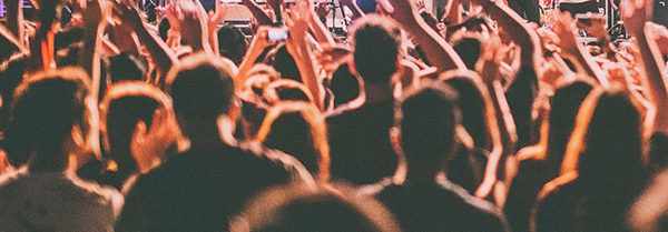 Group of friends at a concert