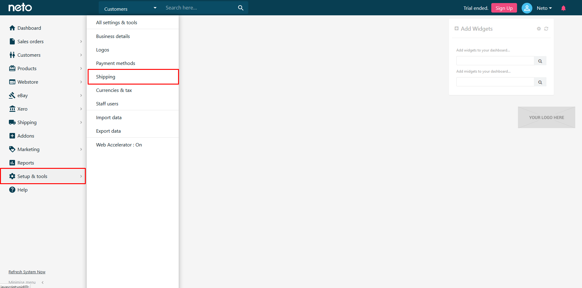 ebay shipping to po box