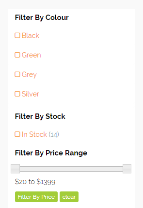 category filters