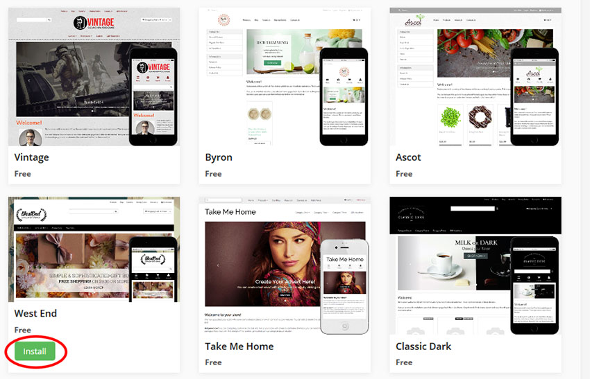 Website Theme Store