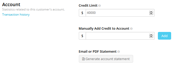 set the credit limit