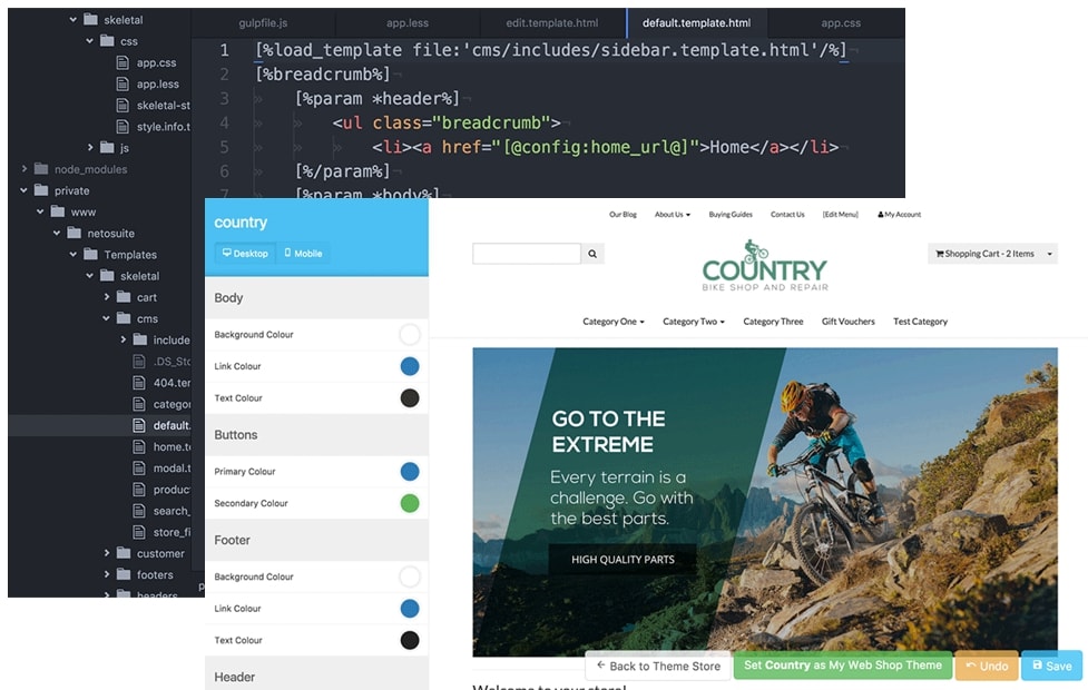 Custom themes